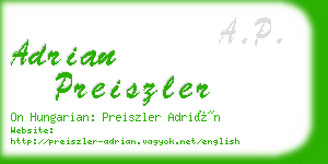 adrian preiszler business card